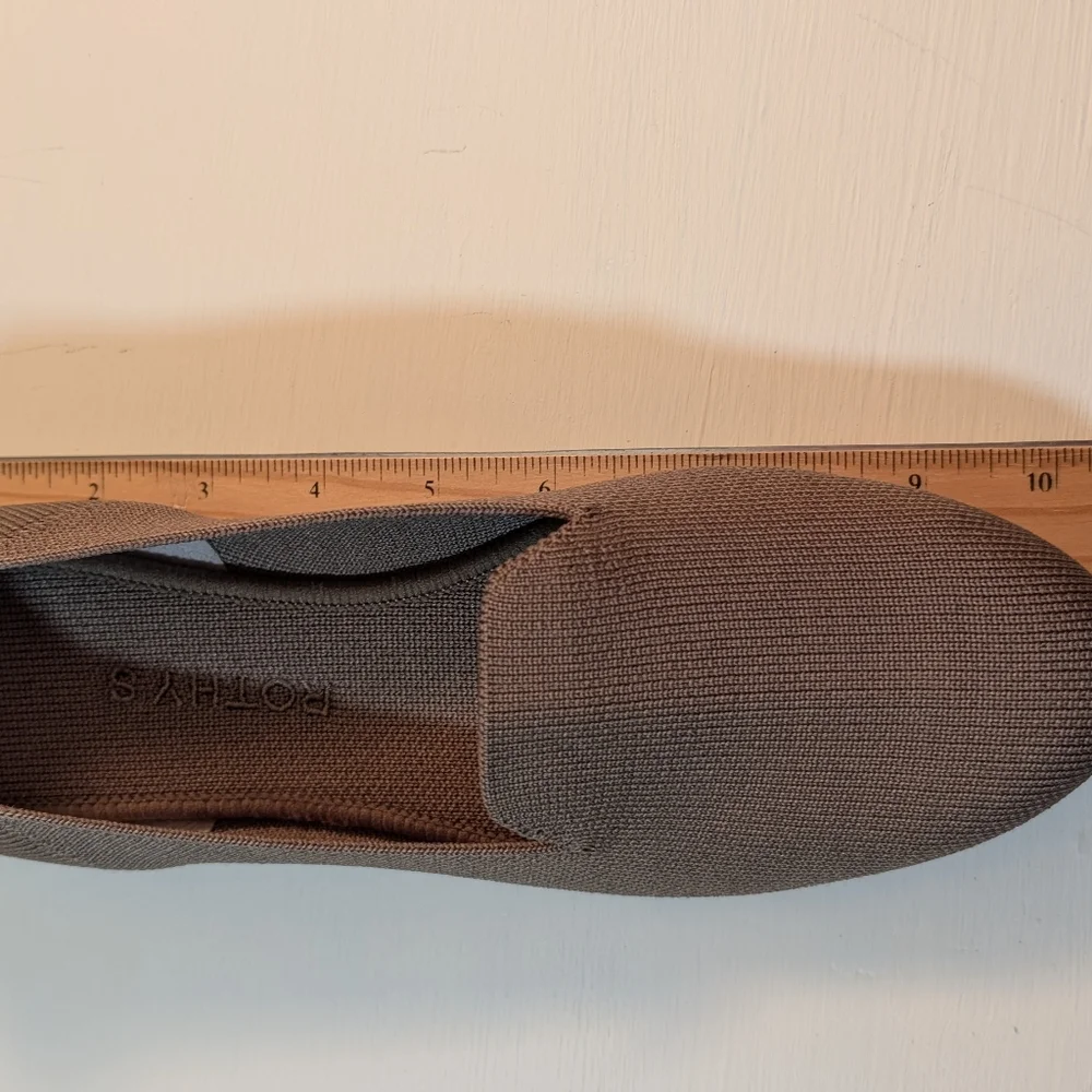 Rothys Brown Taupe Loafers Ladies Size 9 Almost New - Picture 10 of 12